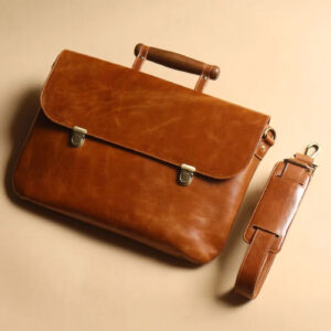 MR1989 Classic Leather Laptop Bag